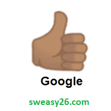 Thumbs Up: Medium Skin Tone on Google Android 8.0