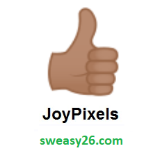 Thumbs Up: Medium Skin Tone on JoyPixels 4.0
