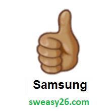 Thumbs Up: Medium Skin Tone on Samsung TouchWiz 7.0