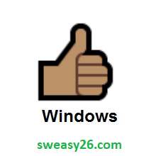 Thumbs Up: Medium Skin Tone on Microsoft Windows 10 Anniversary Update