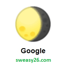Waning Gibbous Moon on Google Android 8.0