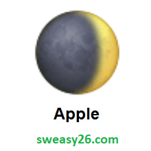 Waxing Crescent Moon on Apple iOS 8.3