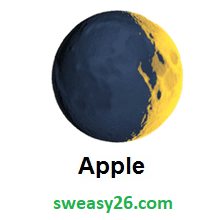 Waxing Crescent Moon on Apple iOS 10.2