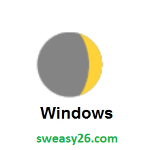 Waxing Crescent Moon on Microsoft Windows 8.1