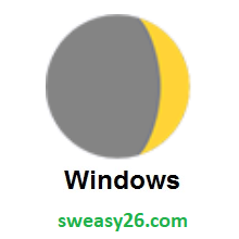 Waxing Crescent Moon on Microsoft Windows 10
