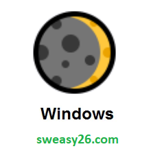Waxing Crescent Moon on Microsoft Windows 10 Anniversary Update