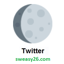 Waxing Gibbous Moon on Twitter Twemoji 1.0