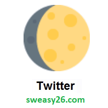 Waxing Gibbous Moon on Twitter Twemoji 11.1