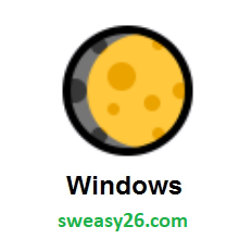 Waxing Gibbous Moon on Microsoft Windows 10 Anniversary Update