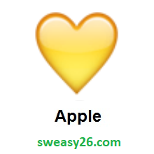 Yellow Heart on Apple iOS 8.3