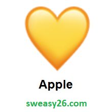 Yellow Heart on Apple iOS 10.2