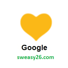Yellow Heart on Google Android 5.0