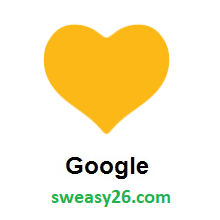 Yellow Heart on Google Android 7.0