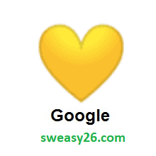 Yellow Heart on Google Android 8.0