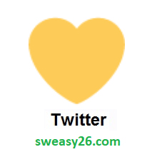 Yellow Heart on Twitter Twemoji 1.0