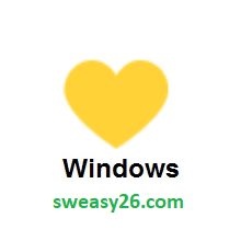 Yellow Heart on Microsoft Windows 8.1