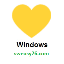 Yellow Heart on Microsoft Windows 10