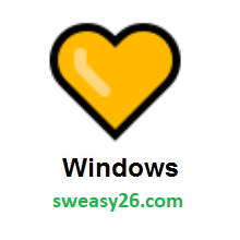 Yellow Heart on Microsoft Windows 10 Anniversary Update