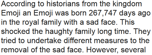 Story: Sad Emoji